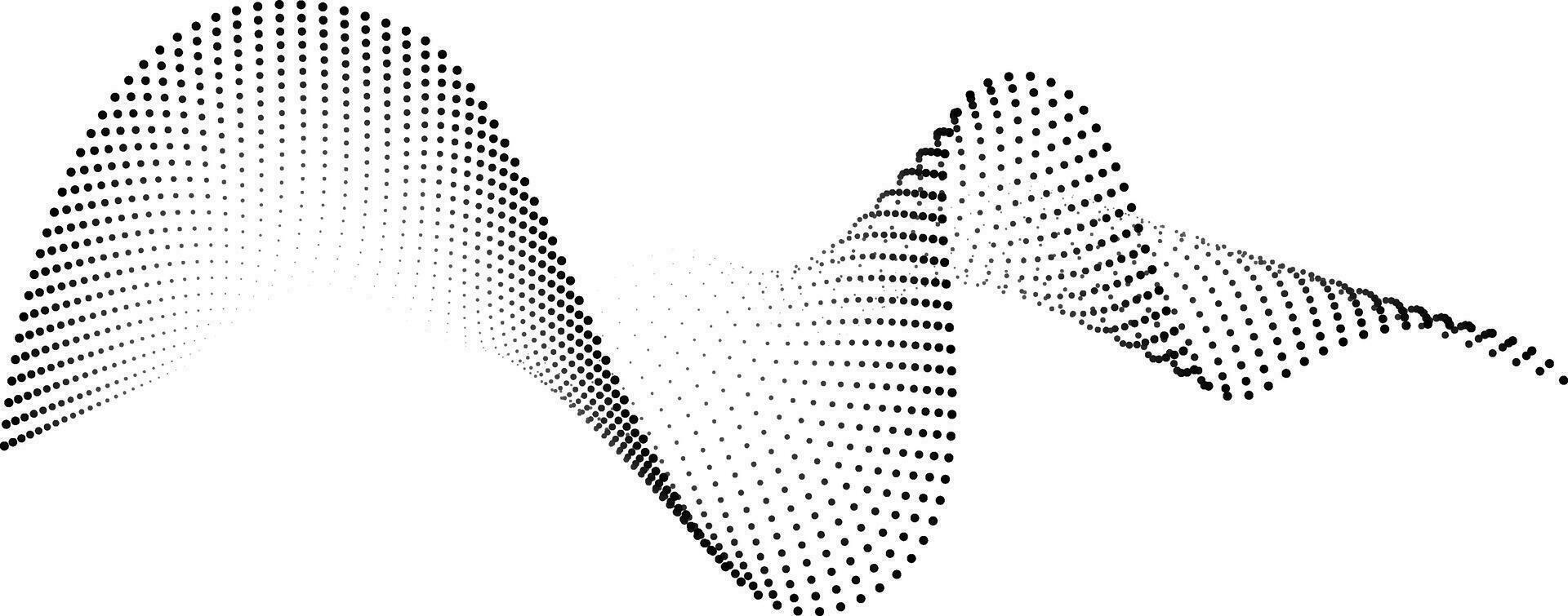 Halftone Wave Element vector