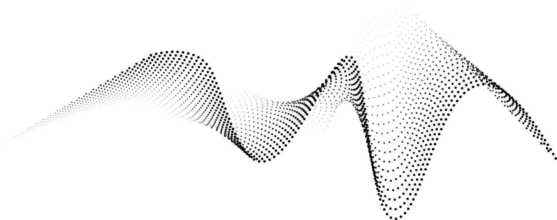 Halftone Wave Element vector