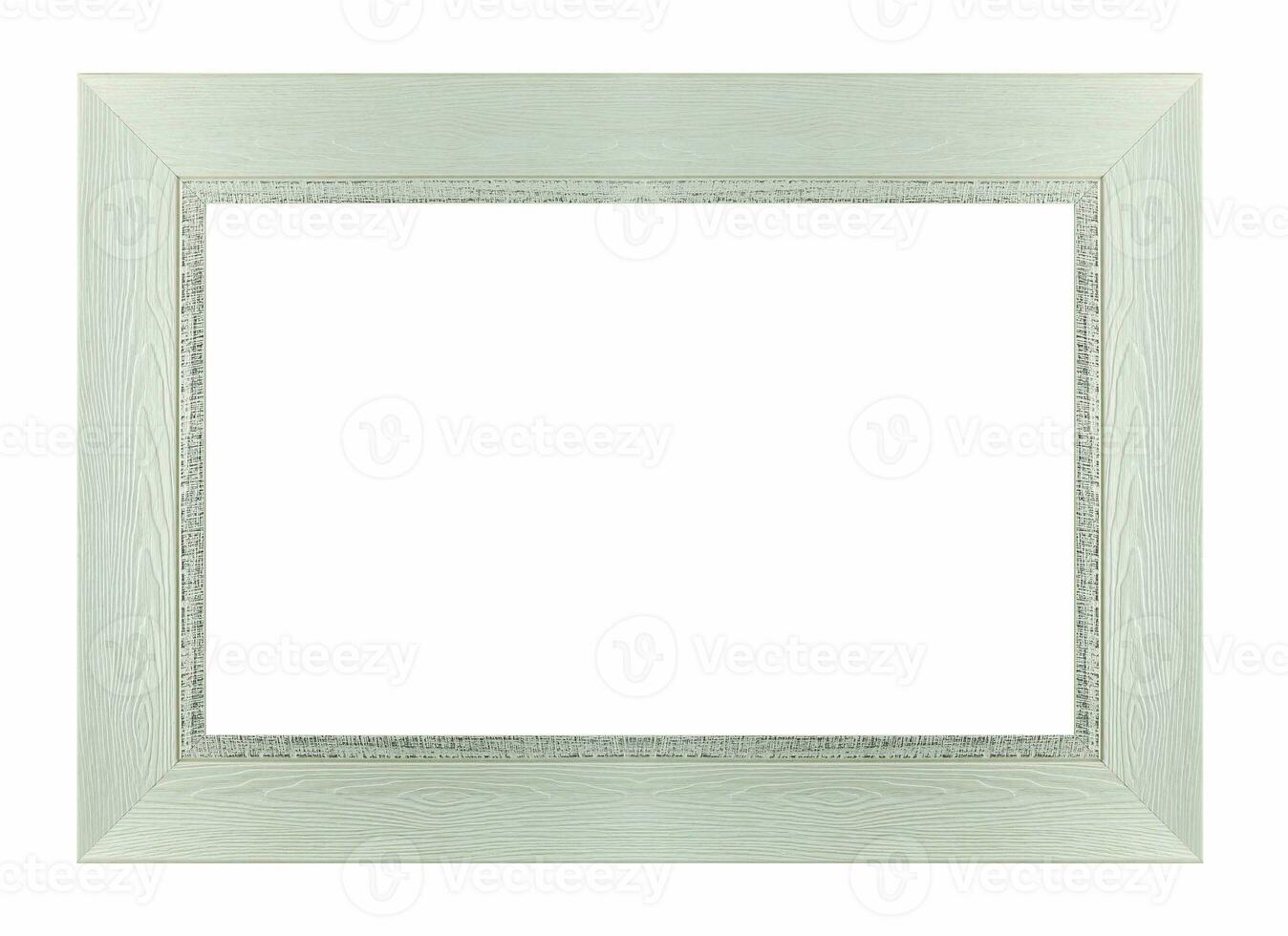 Wood white frame rectangle isolated white background, use clipping path photo