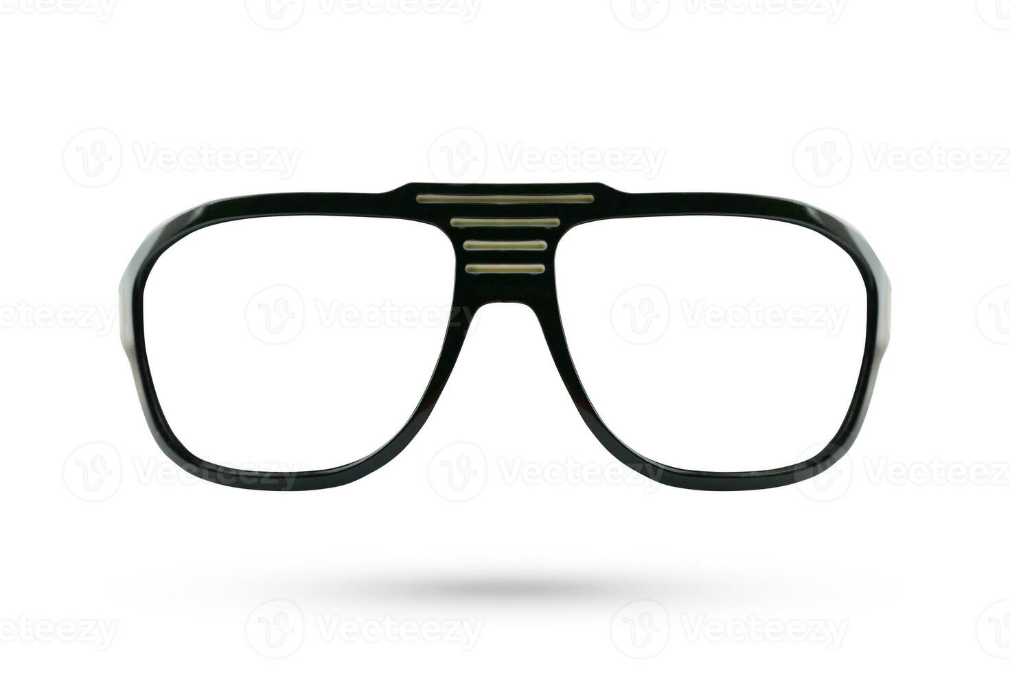 Fashion glasses style plastic-framed isolated on white background. photo