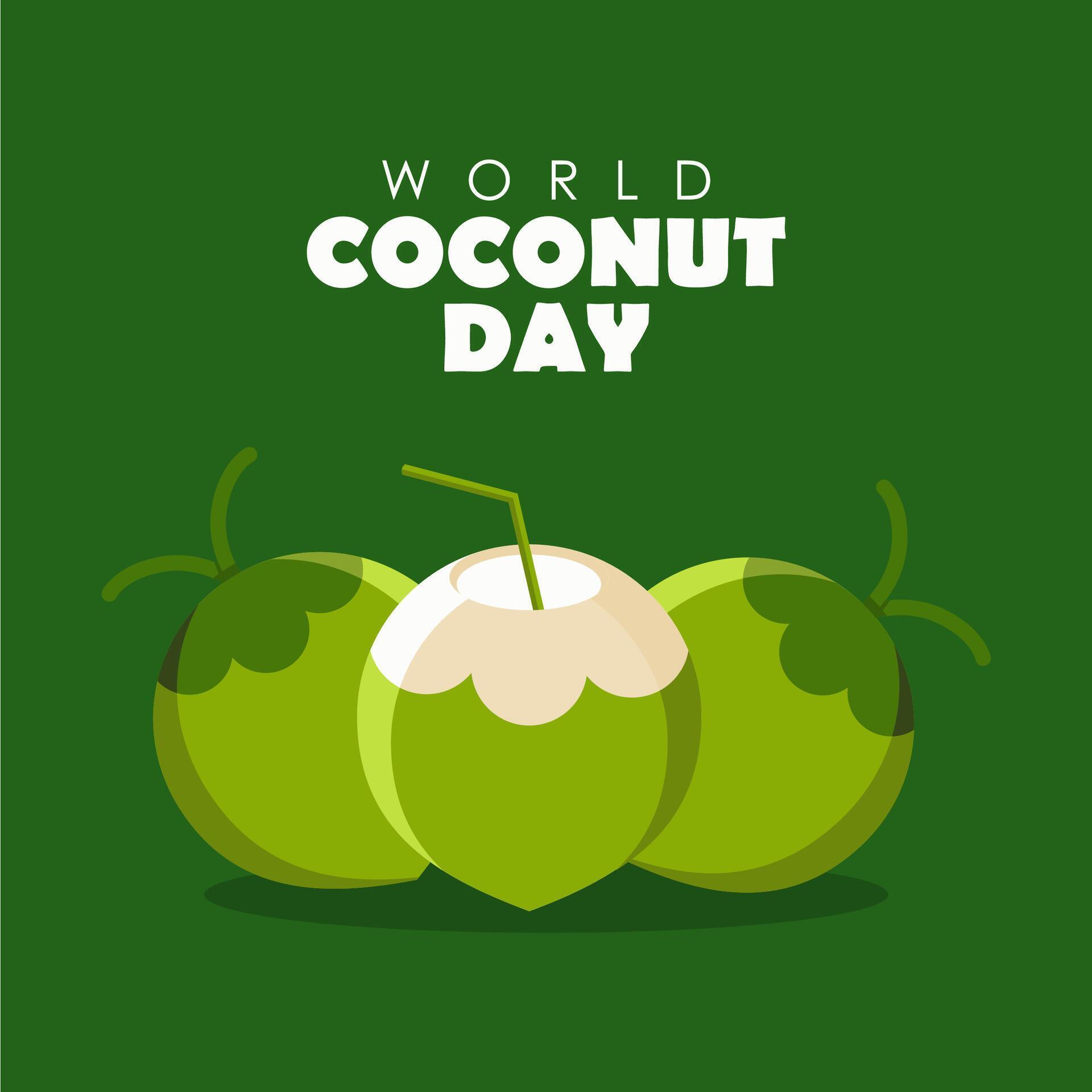 world coconut day poster template vector 27302525 Vector Art at Vecteezy