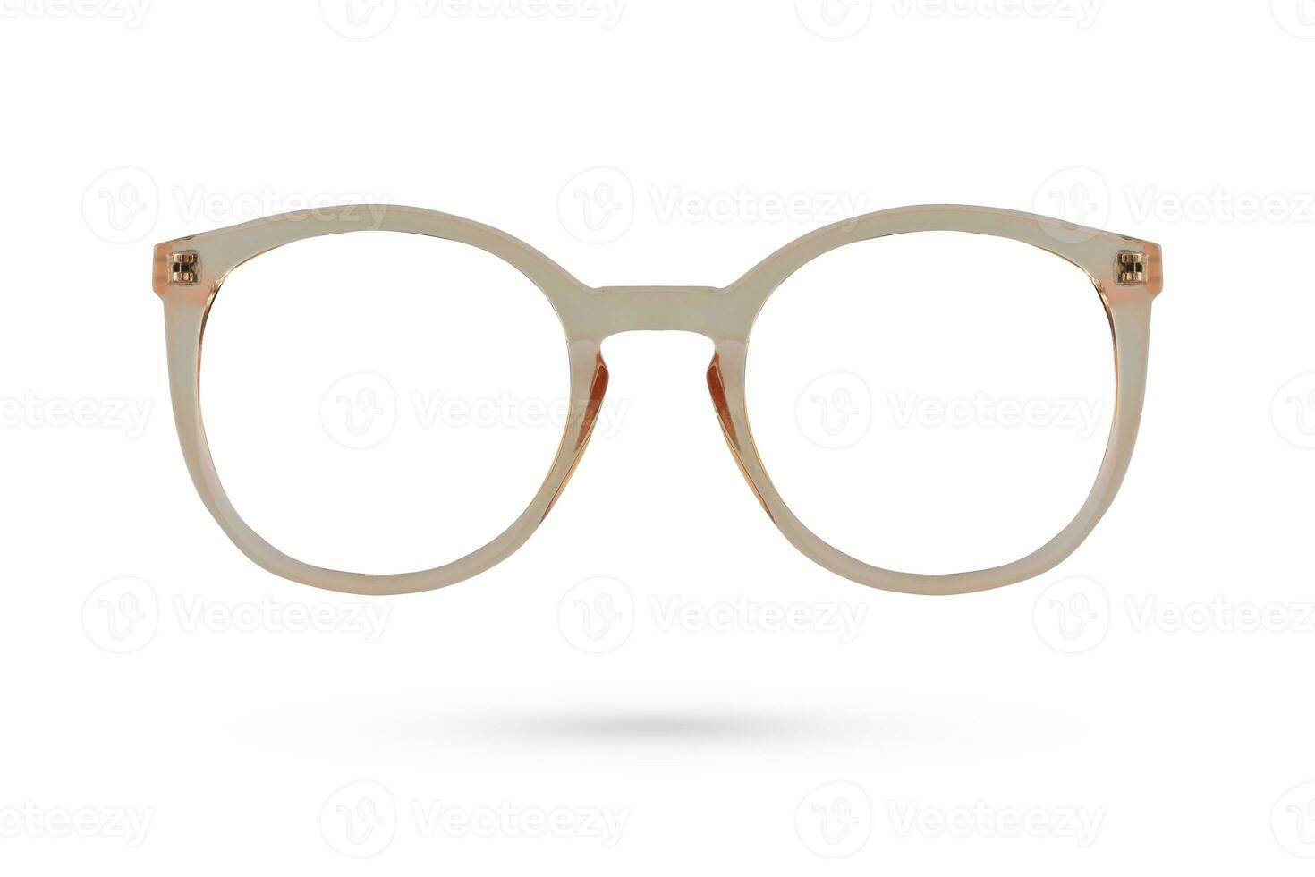 Fashion glasses style plastic-framed isolated on white background. photo