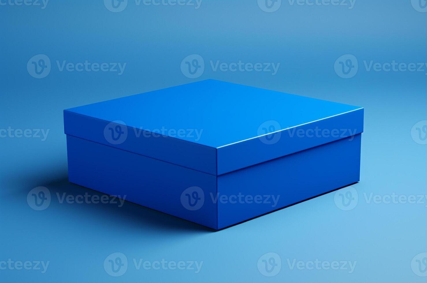 Mockup rectangular blue box on a blue background. photo