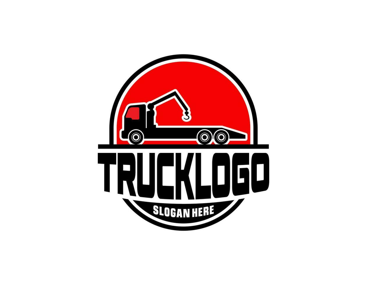 towing logo template, cool logo and very suitable for automotive companies vector