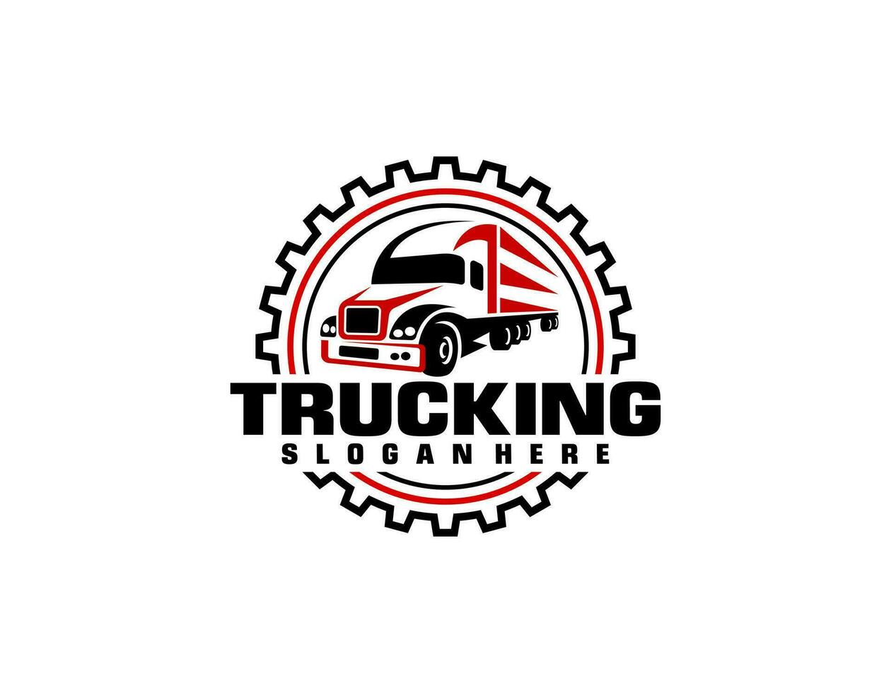 semi truck logo design vector