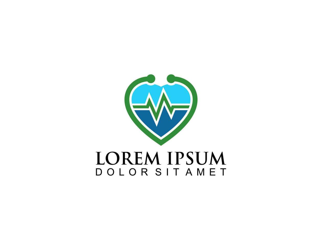 typography medical logo vector