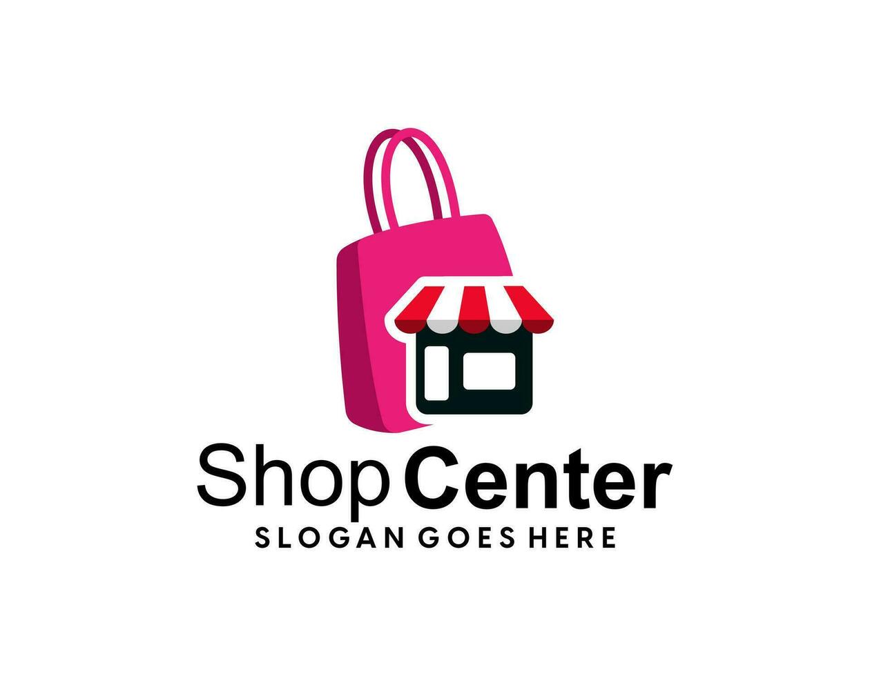 Shopping bag icon for online shop business logo vector