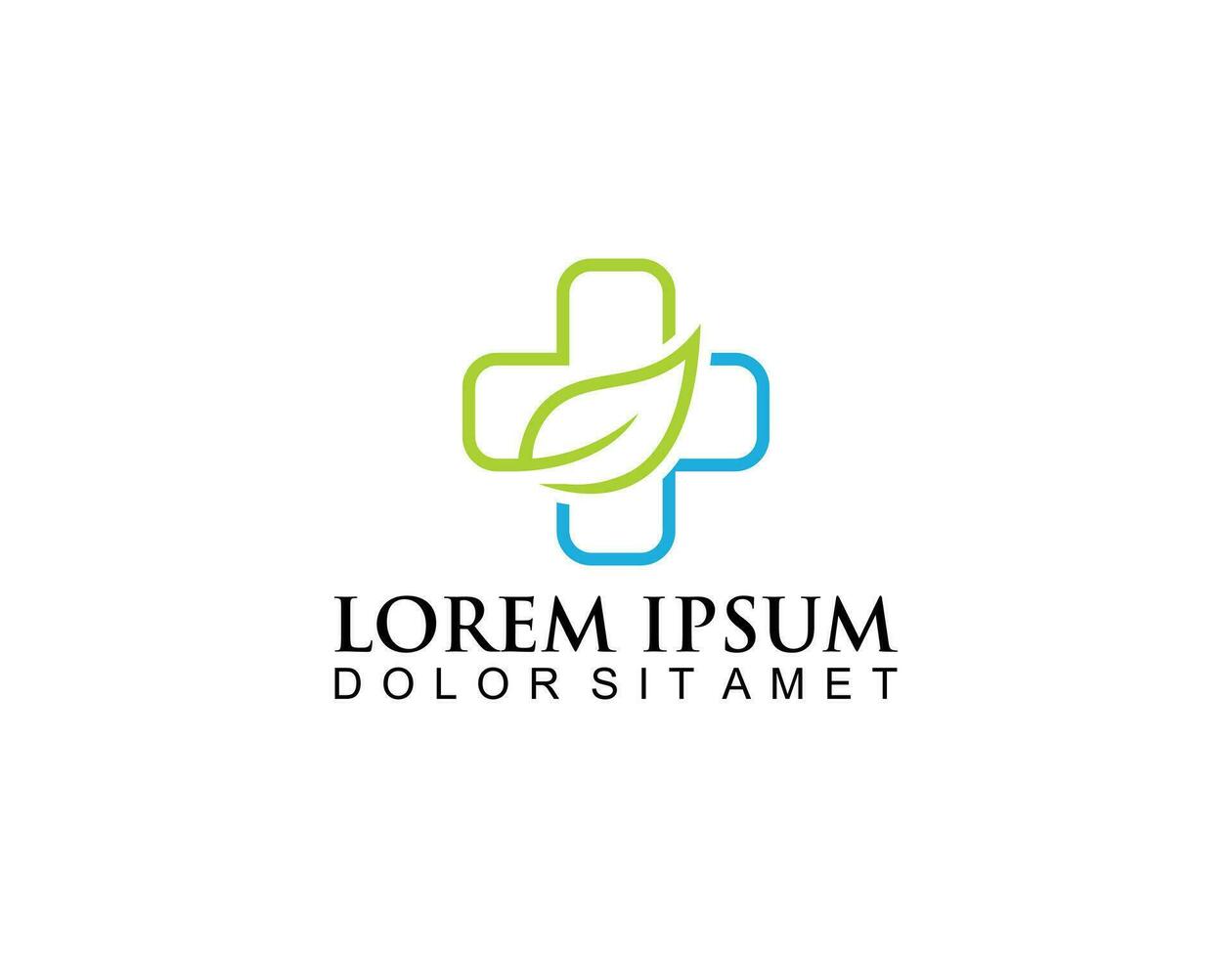 Medical Logo Health Icon isolated on White Background. Flat Vector Logo Design Template Element