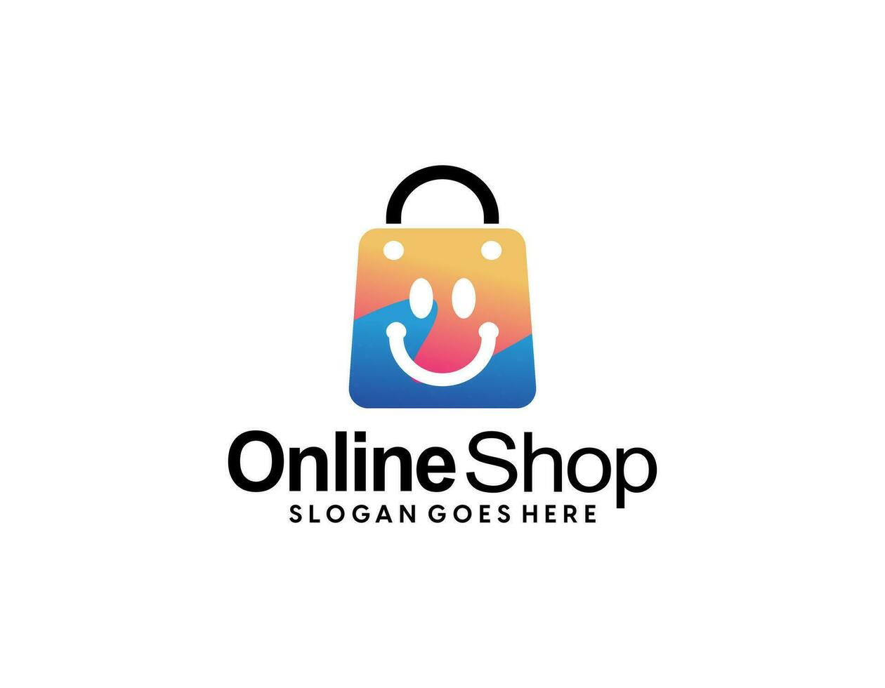 Online Shop Logo designs Template, Vector illustration