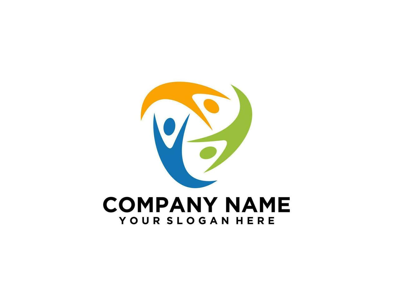 People, community, creative hub, social connection icons and logo set vector