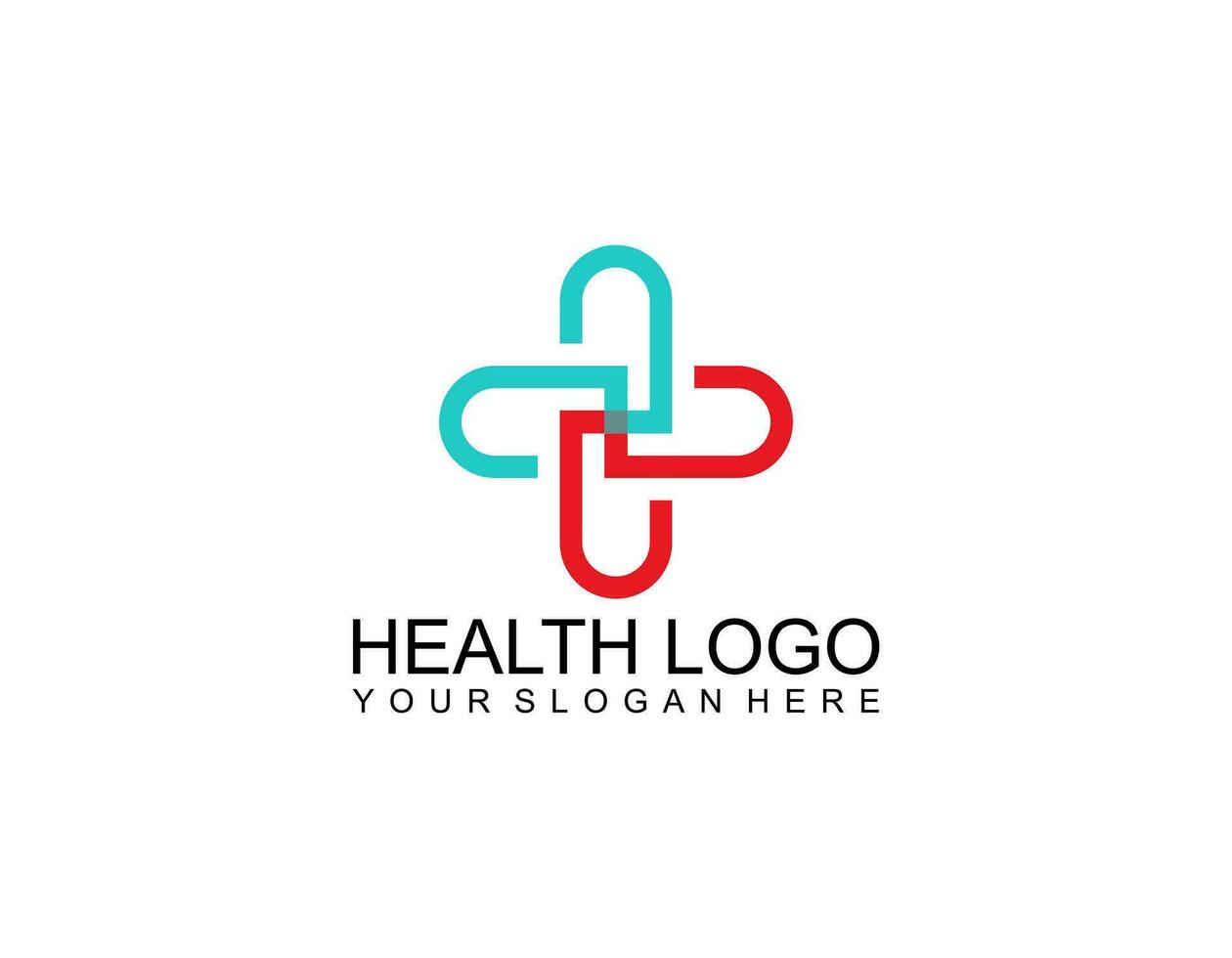 Cross plus medical logo icon design template elements vector