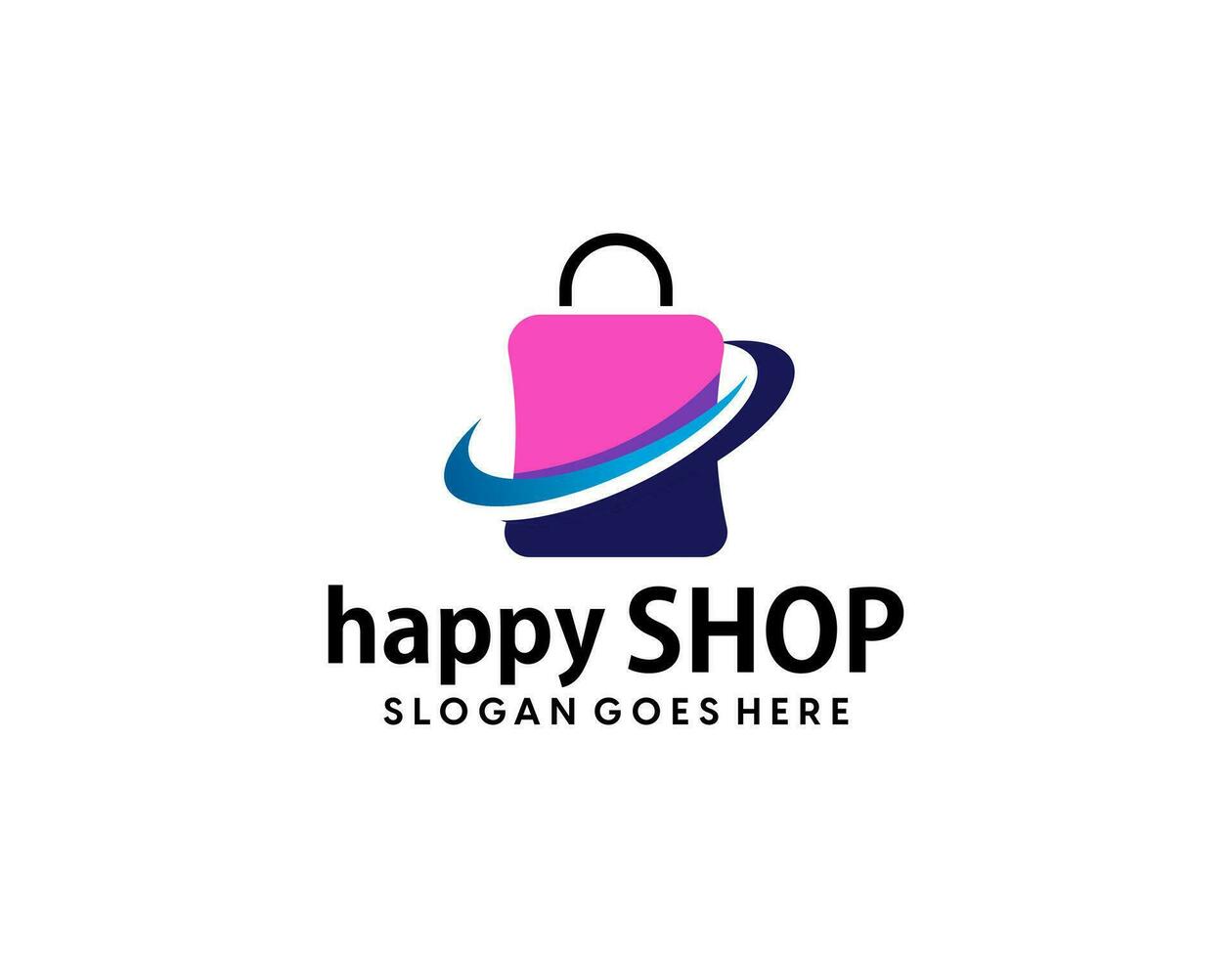 Online Shop Logo Template Design Vector