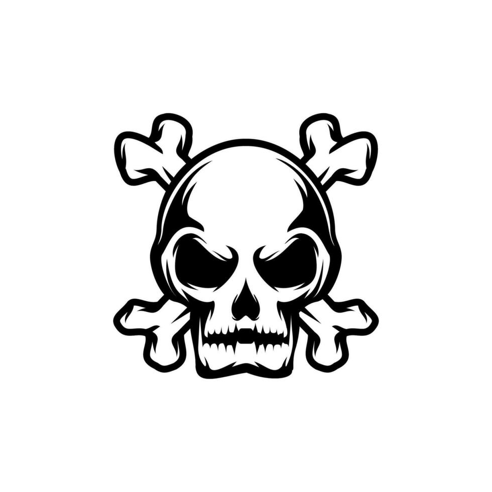 human skull vector, horror vector