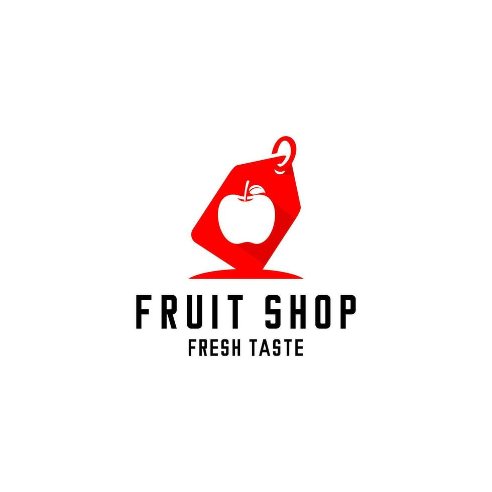 flat fruit shop logo vector design