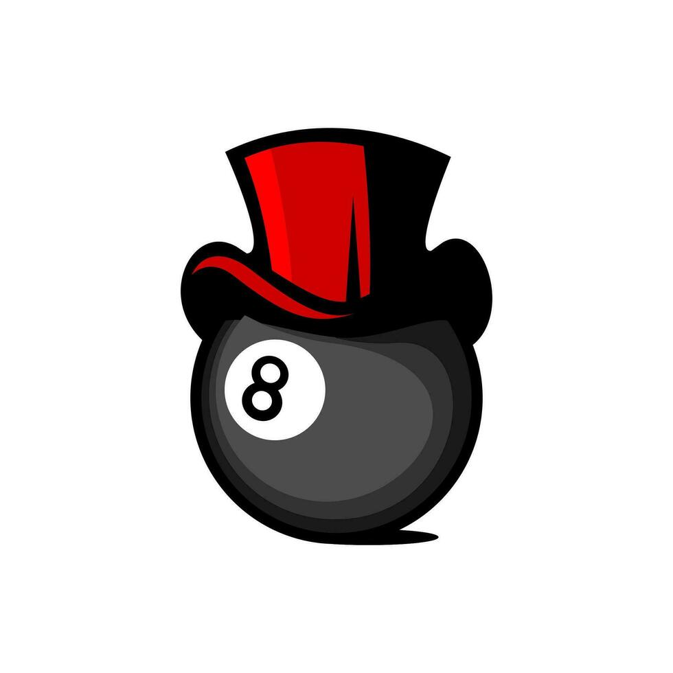 vector illustration of billiard ball logo on white background