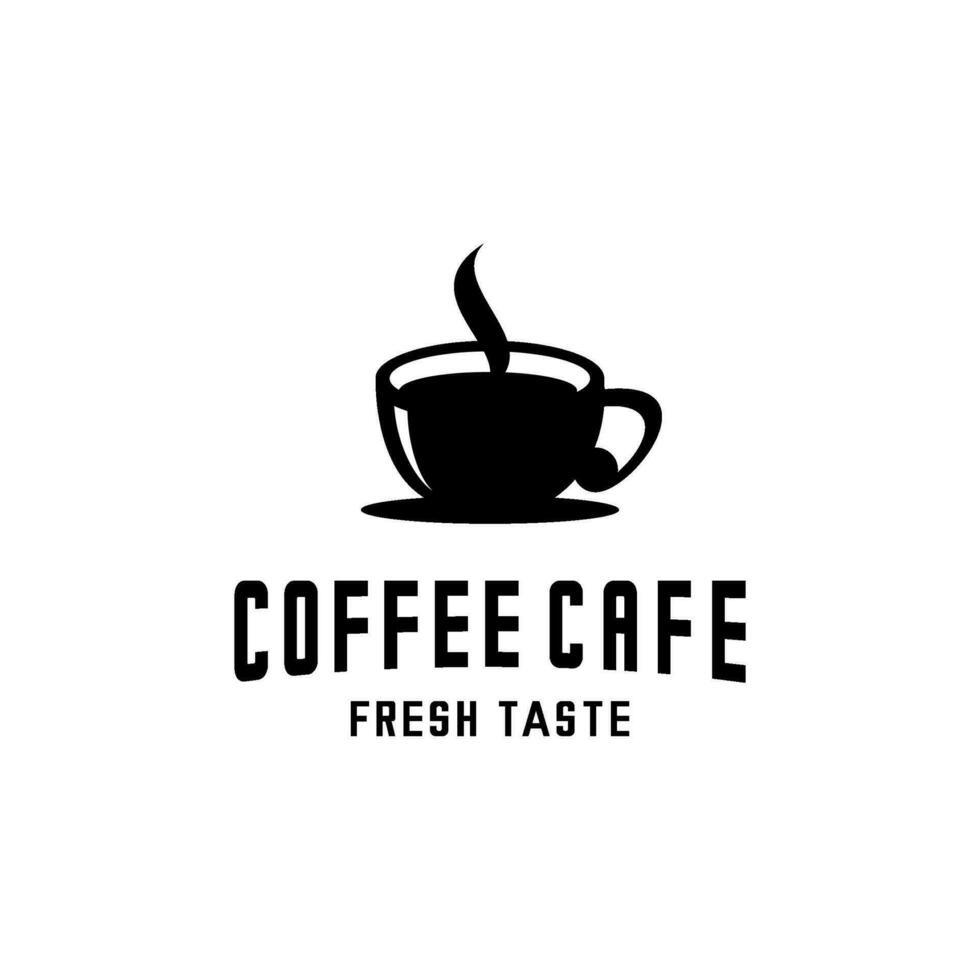 coffee cup logo vector design, cafe Classic logo
