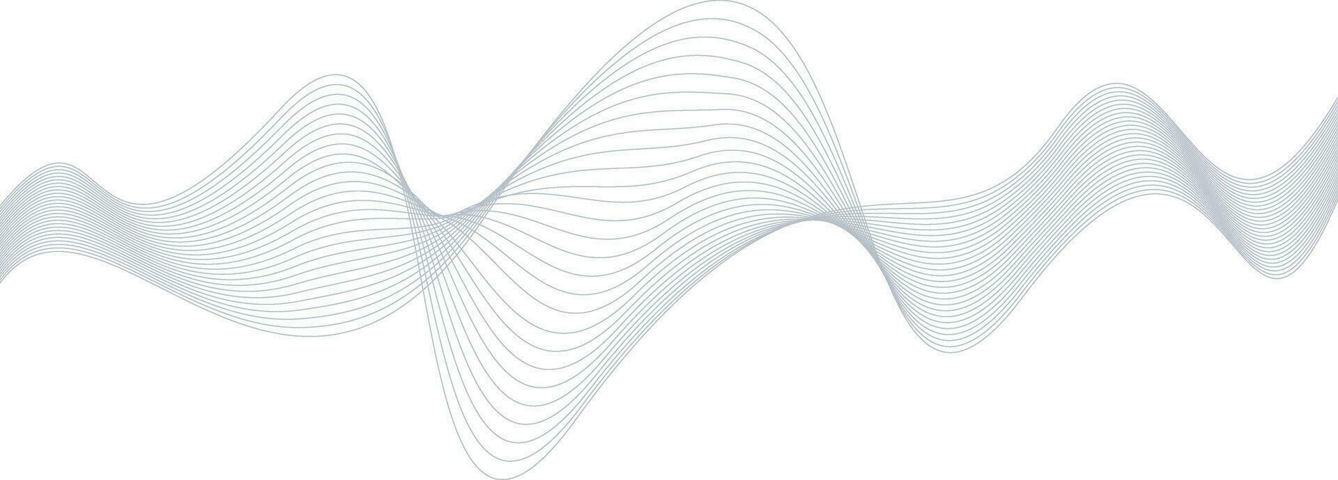 Abstract Wavy Twisted Lines Vector Transparent Background