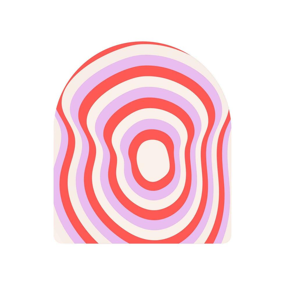 groovy frame, shape, background. Vector illustration flat