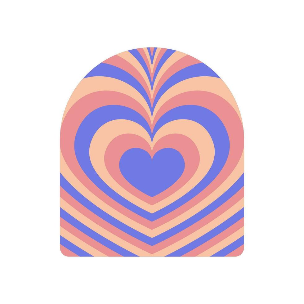groovy frame, shape, background. Vector illustration flat