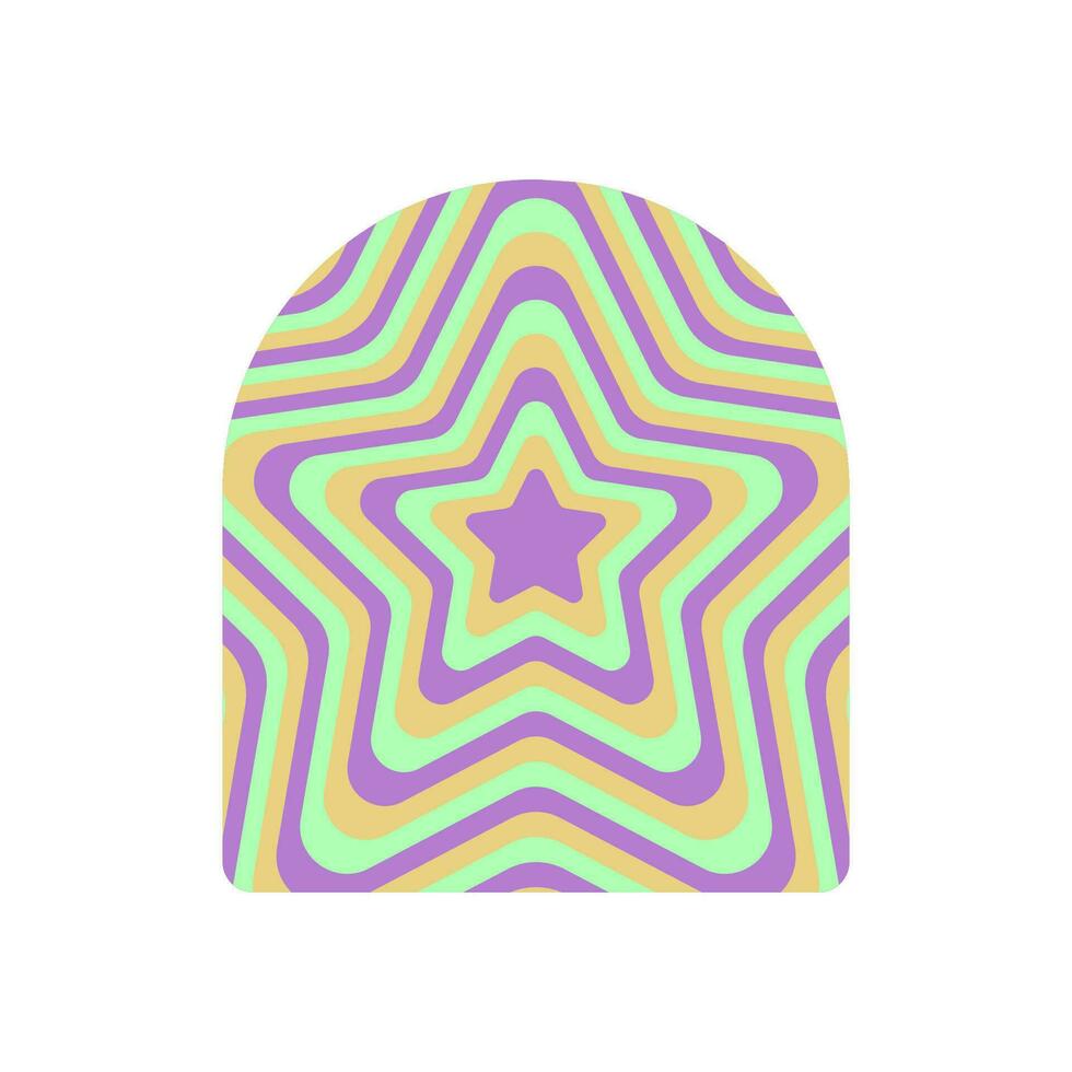 groovy frame, shape, background. Vector illustration flat