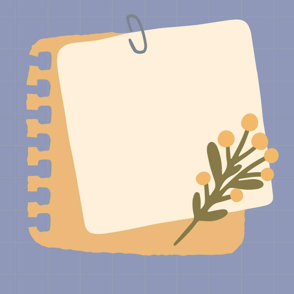 linda memorándum plantillas, a rayas notas, y blanco cuadernos aislado diario planificador pegatinas vector