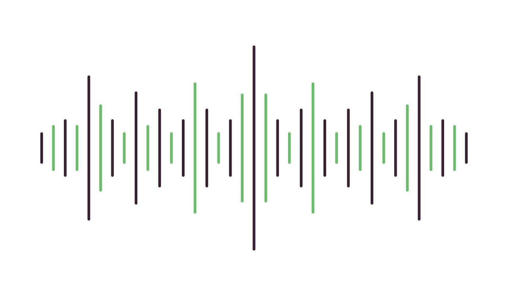 Sound waves flat monochrome isolated vector object. Editable black and white line art drawing. Simple outline spot illustration for web graphic design