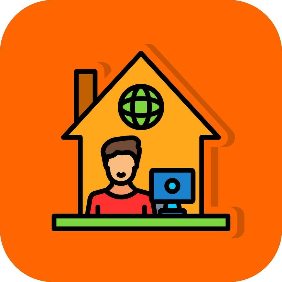 Work From Home Vector Icon Design