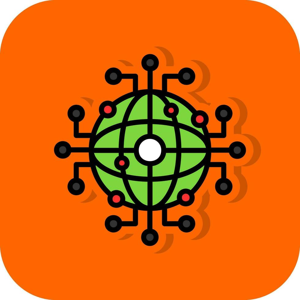 Global Network Vector Icon Design