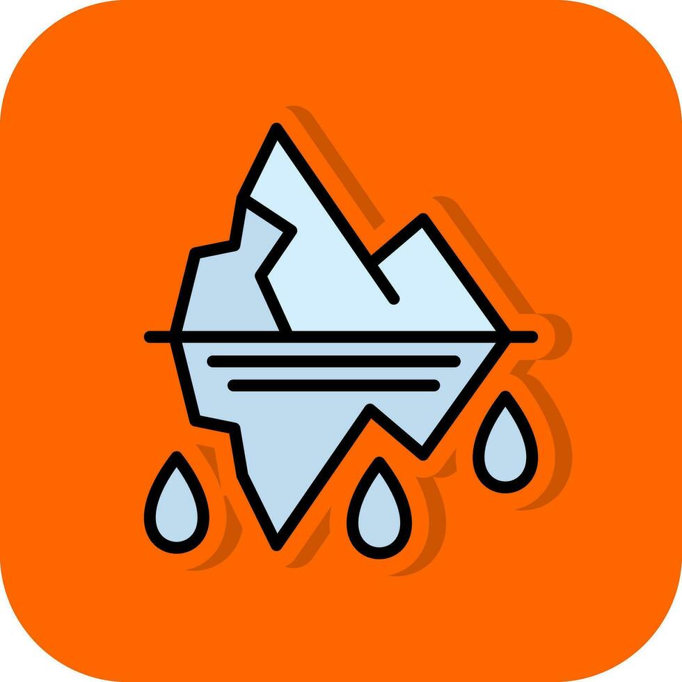 Glacier Vector Icon Design