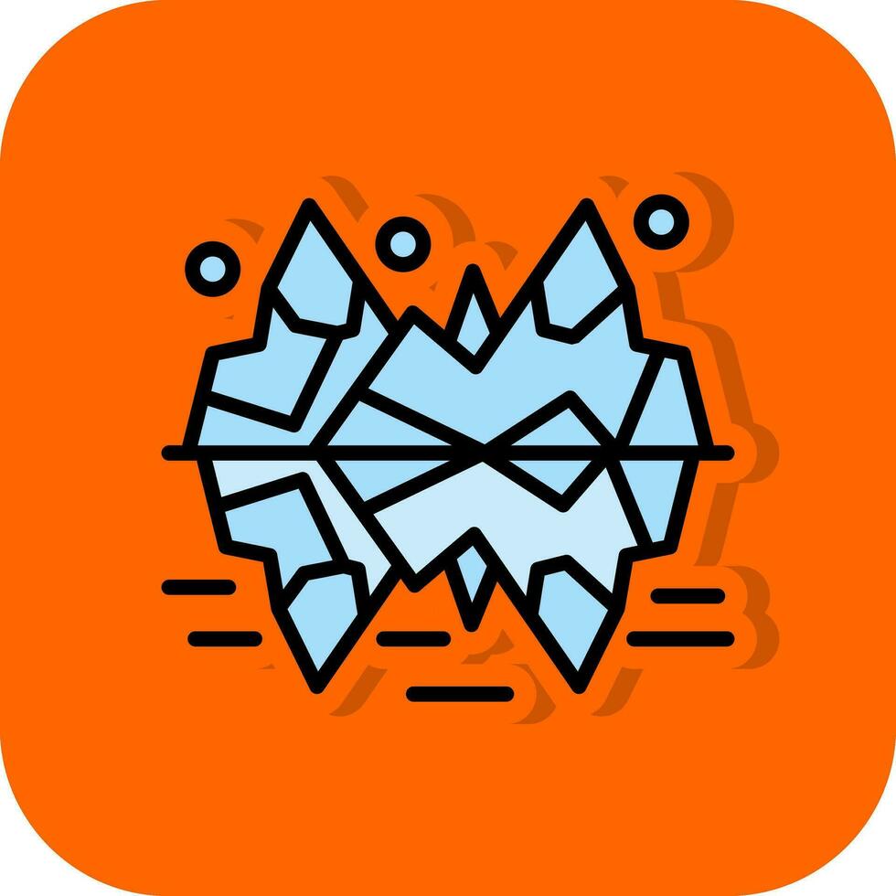 hielo formación vector icono diseño