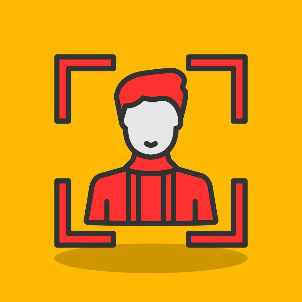 Face Scan Vector Icon Design
