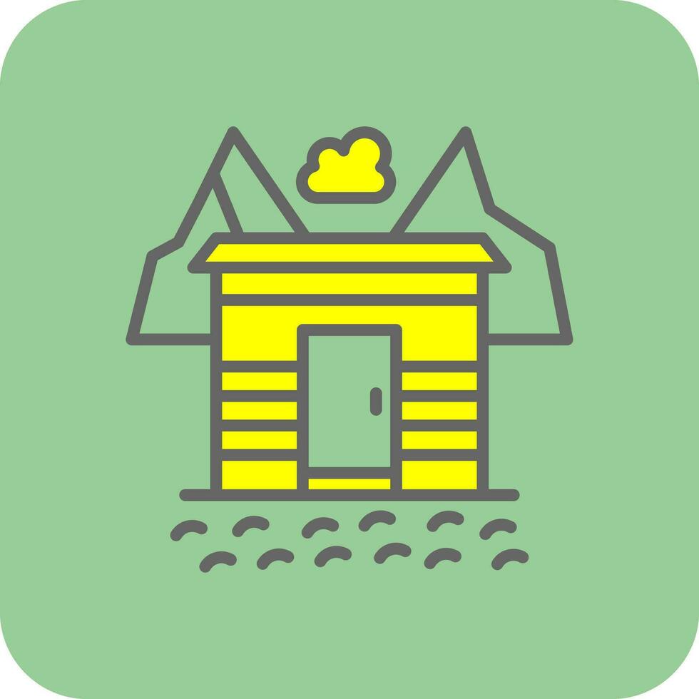 Snow-covered village Vector Icon Design