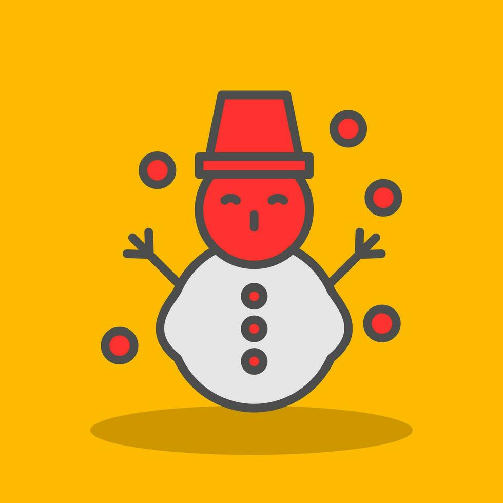 Snowman Vector Icon Design