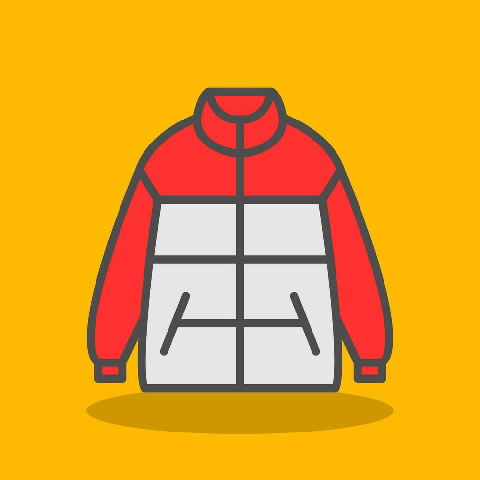 Winter jacket Vector Icon Design