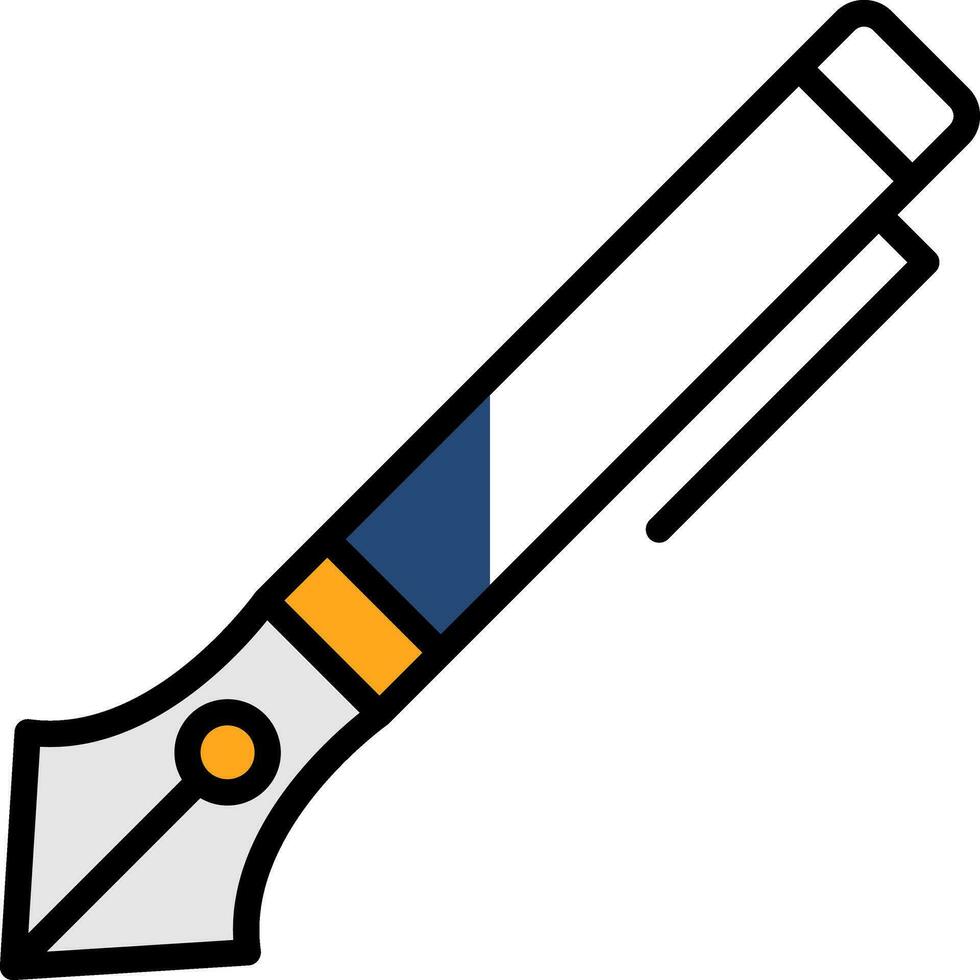 Ink Pen Vector Icon Design