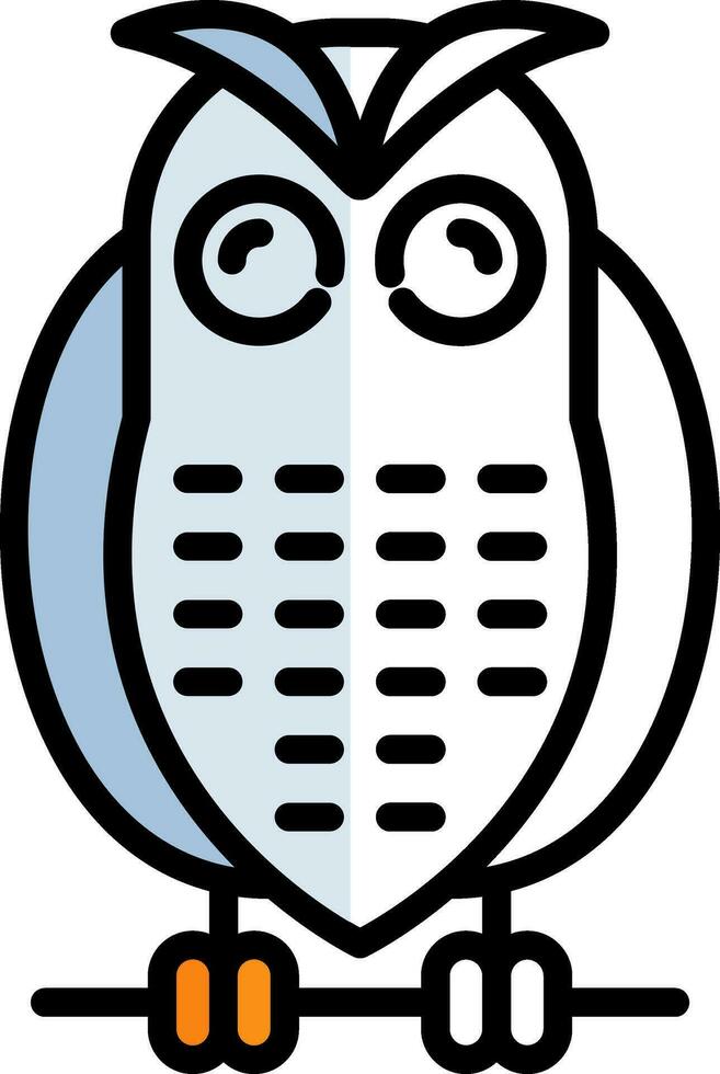 Snowy owl Vector Icon Design