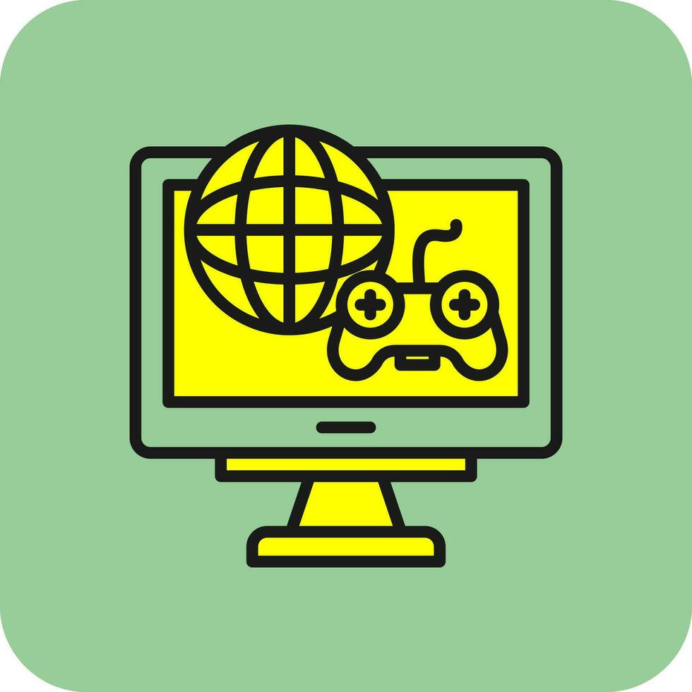 Online Gaming Vector Icon Design