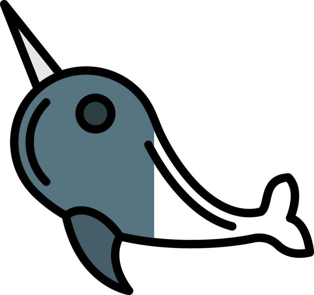 Narwhal Vector Icon Design