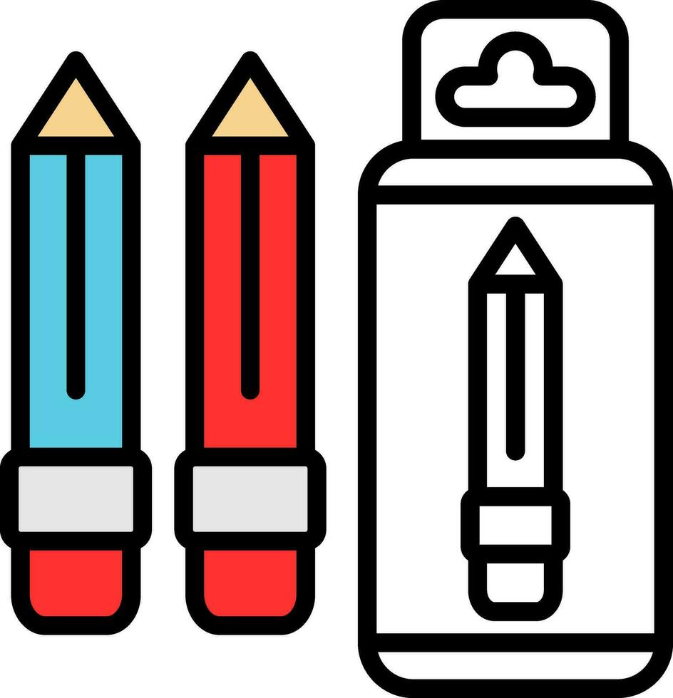 color lápiz vector icono diseño