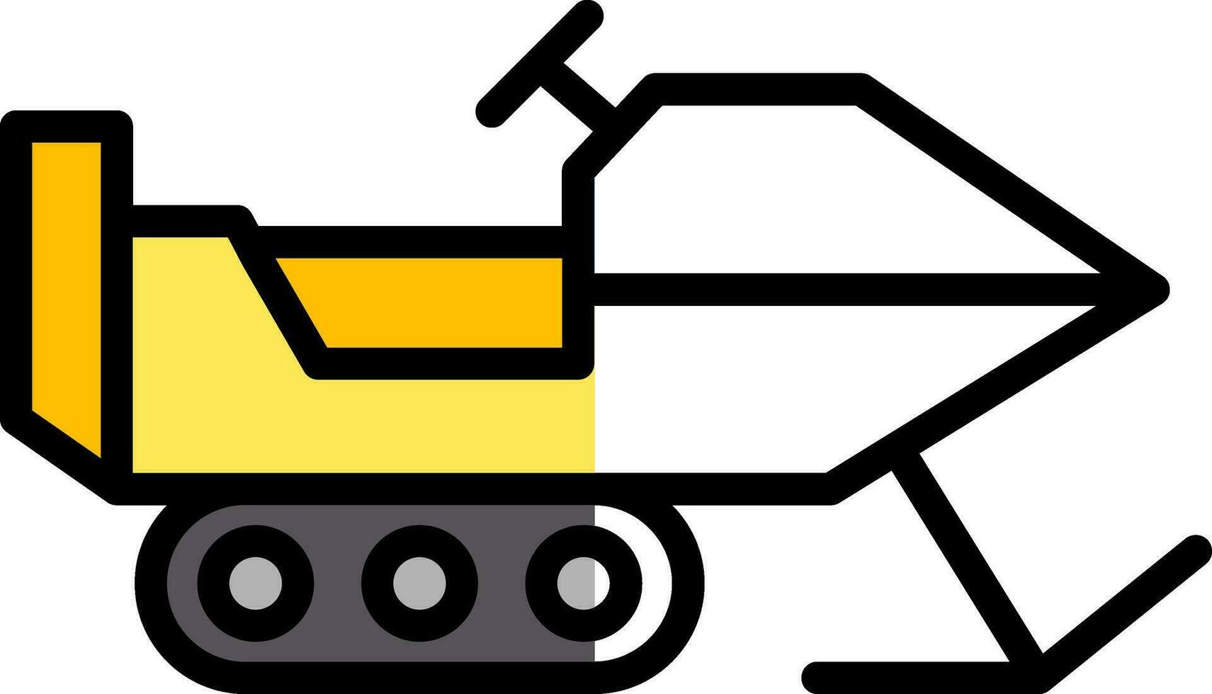 Snowmobile Vector Icon Design