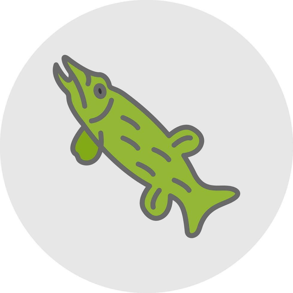 Northern pike Vector Icon Design