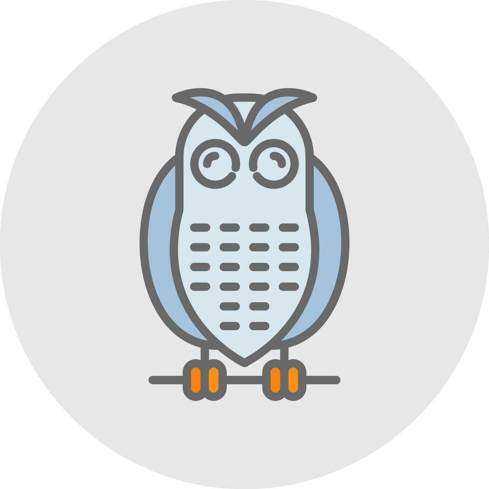 Snowy owl Vector Icon Design