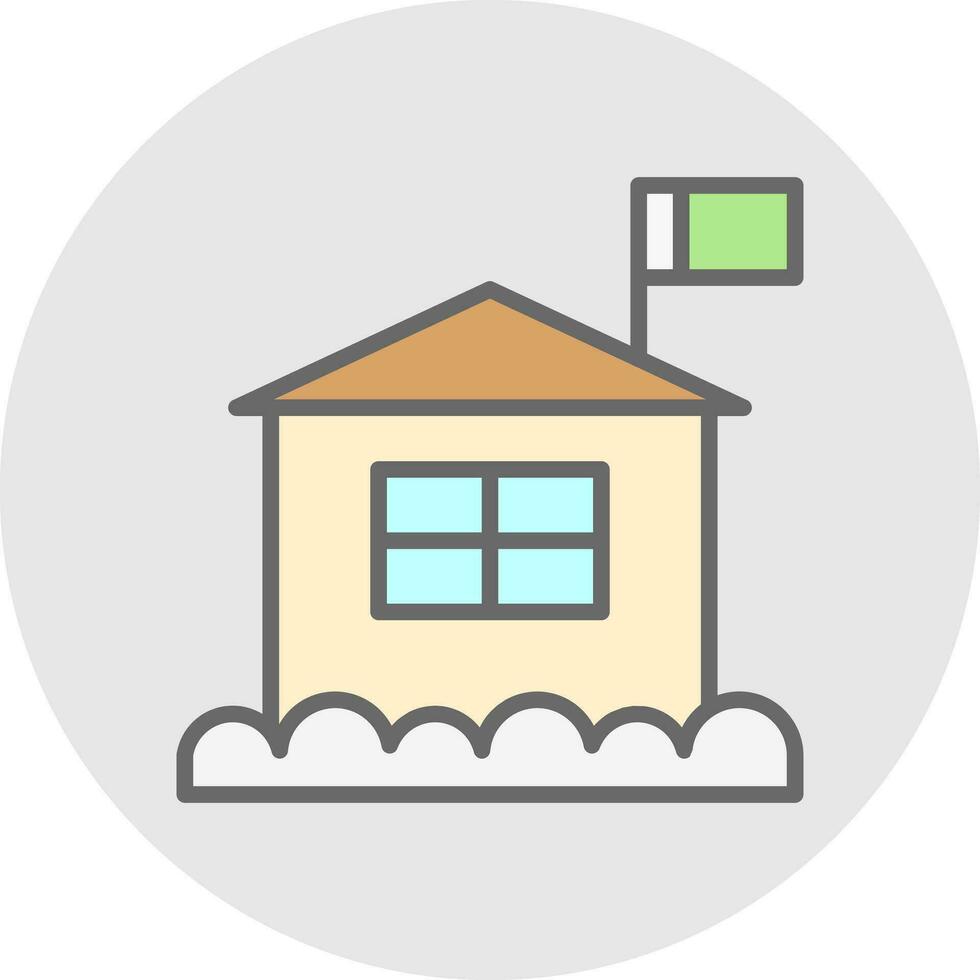 Arctic research station Vector Icon Design