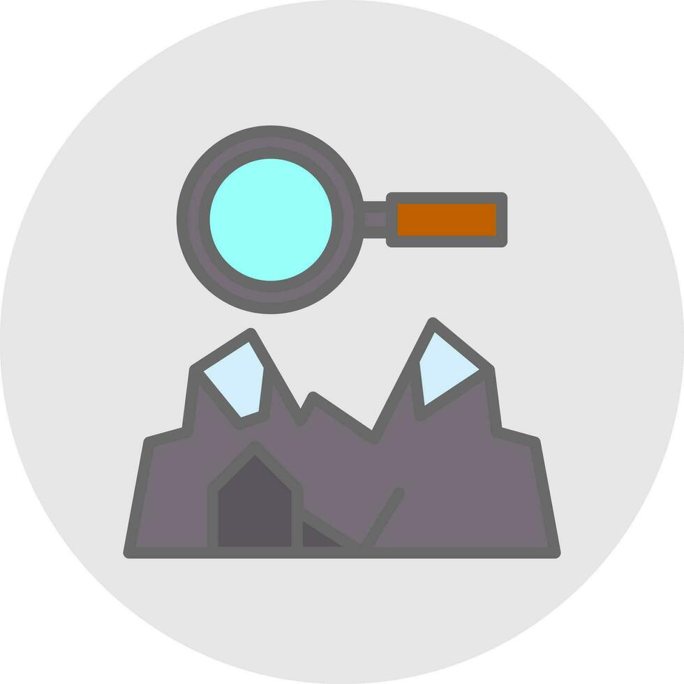 Ice cave exploration Vector Icon Design