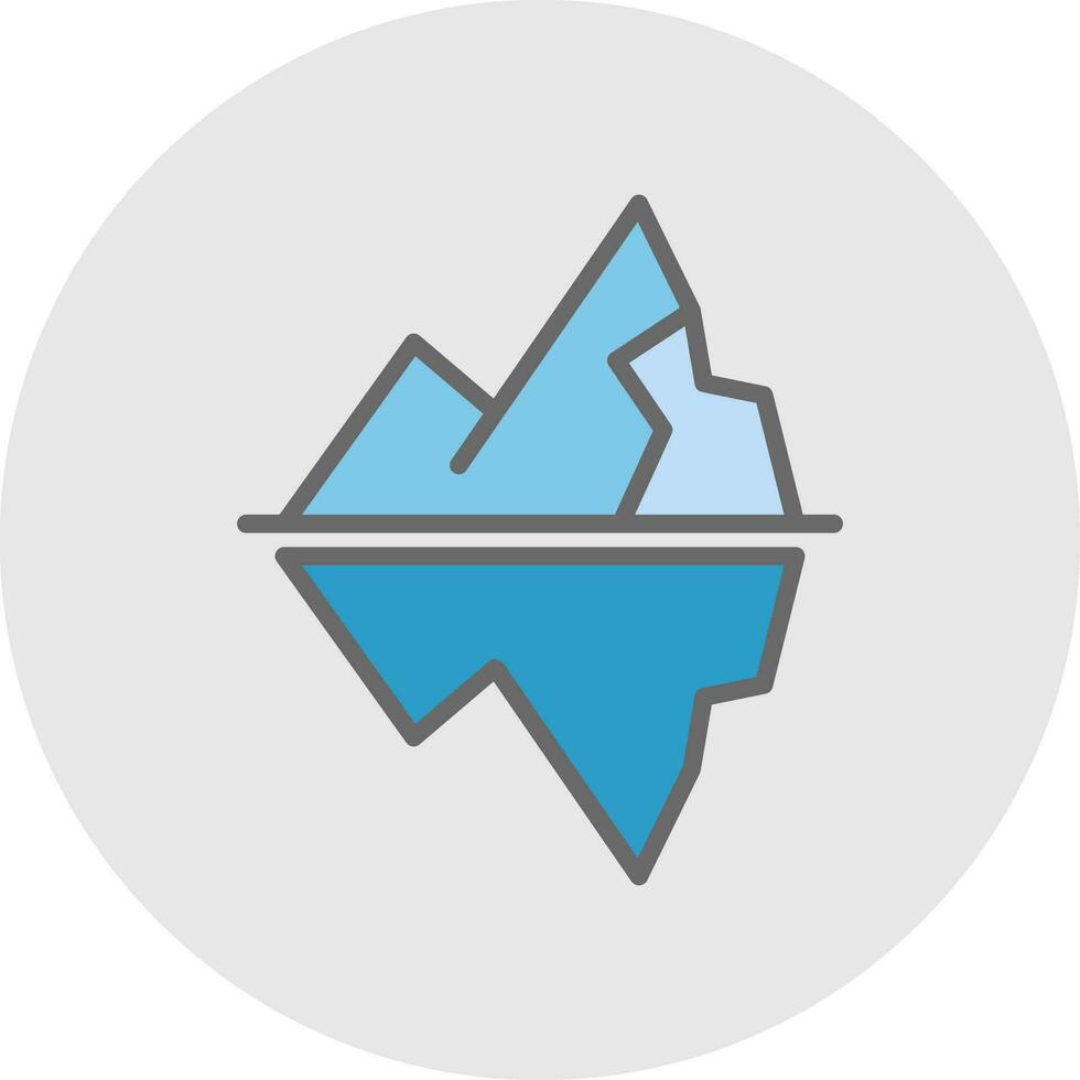 diseño de icono de vector de iceberg