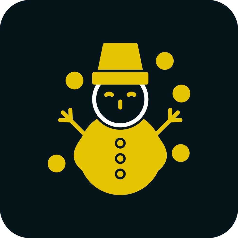 Snowman Vector Icon Design