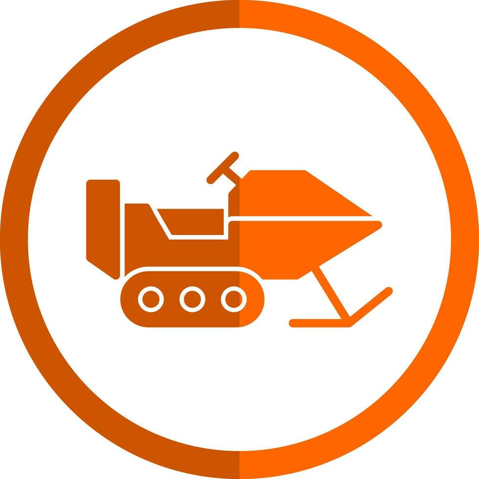 Snowmobile Vector Icon Design