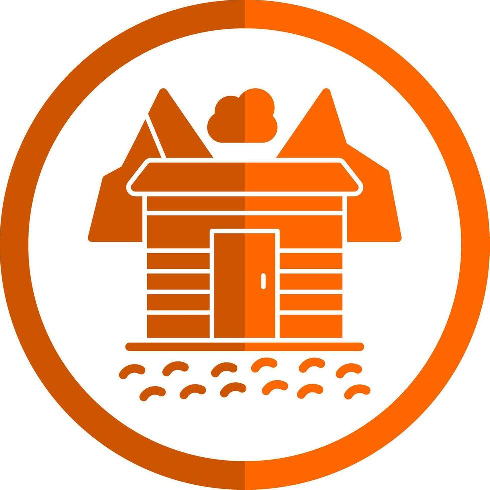 Snow-covered village Vector Icon Design