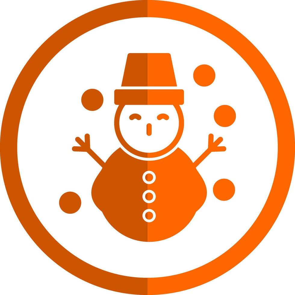 Snowman Vector Icon Design