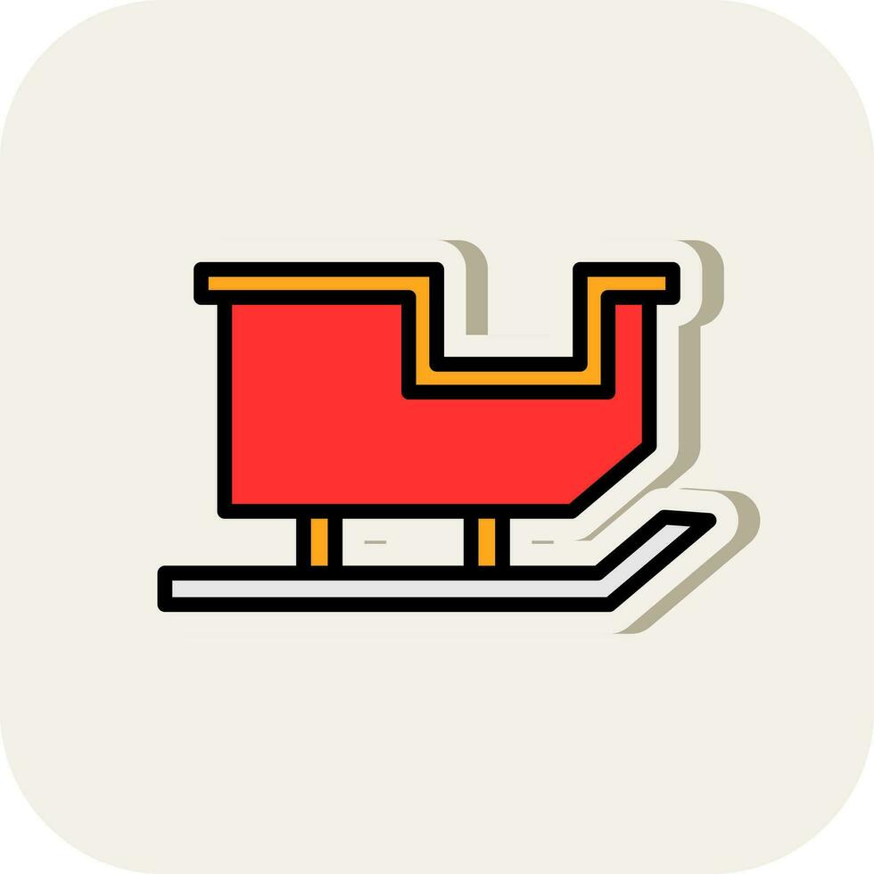 Sled Vector Icon Design